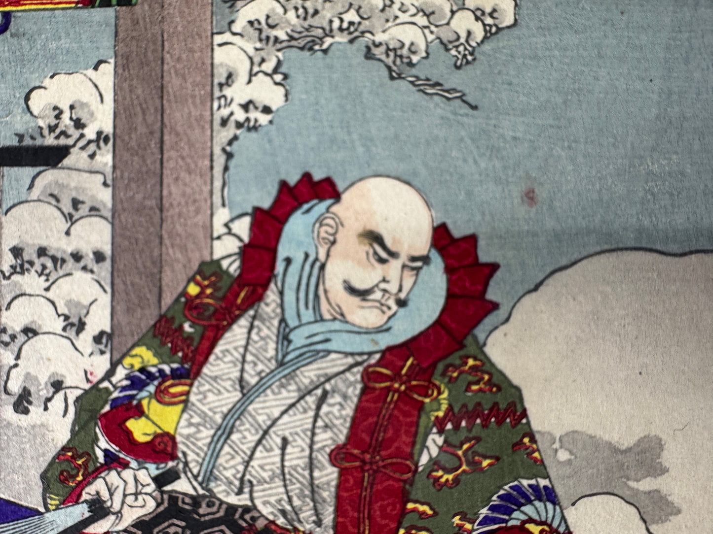 Y9164 WOODBLOCK PRINT Chikanobu Skeleton Ghost Monster Japan Ukiyoe antique art