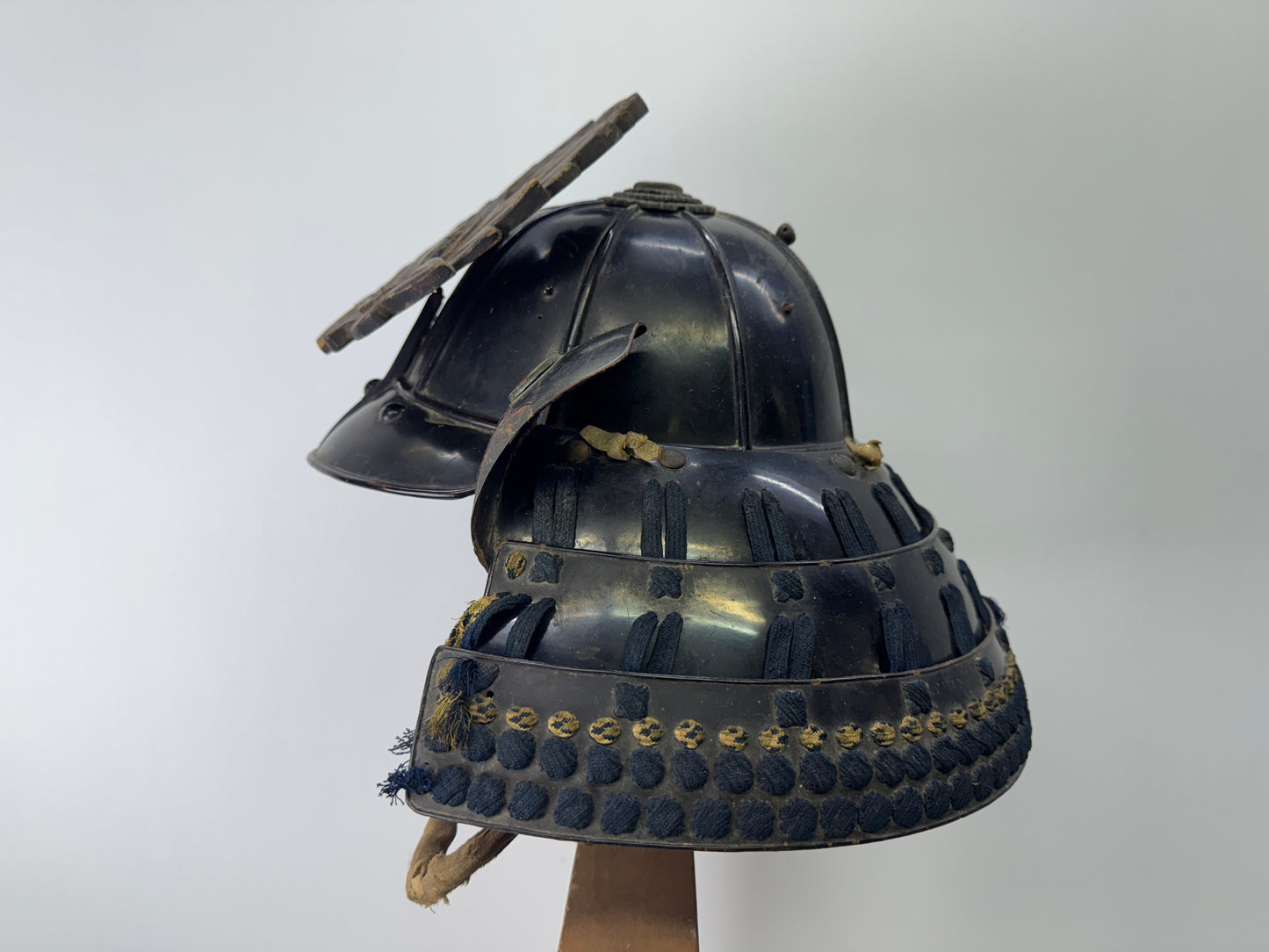 Y9166 KABUTO 8 seam Iron helmet placket bushi samurai Japanese antique armor