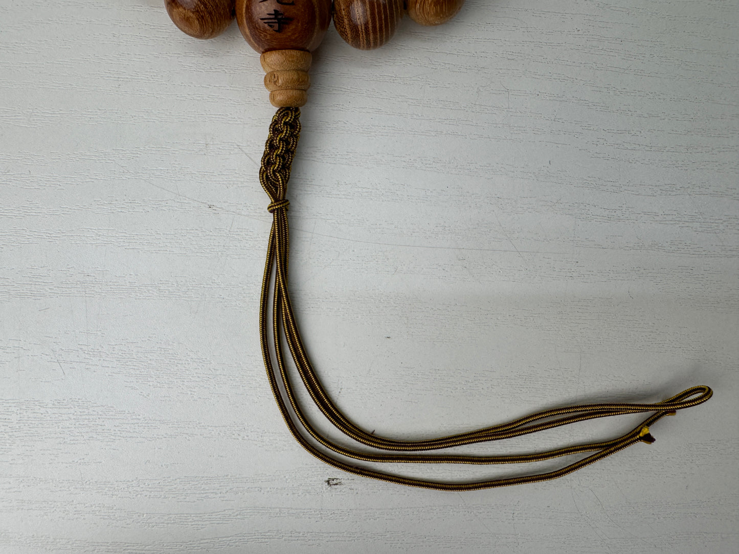 Y9172 JUZU Rosary Zelkova beadroll box Japan antique Buddhist Prayer Beads