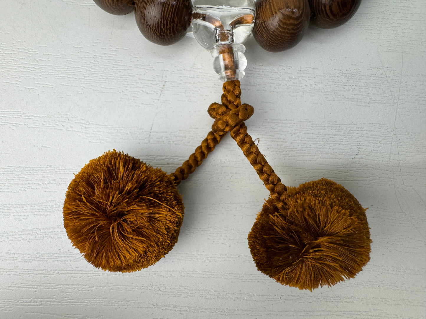 Y9173 JUZU Rosary Ironwood beadroll box Japan antique Buddhist Prayer Beads