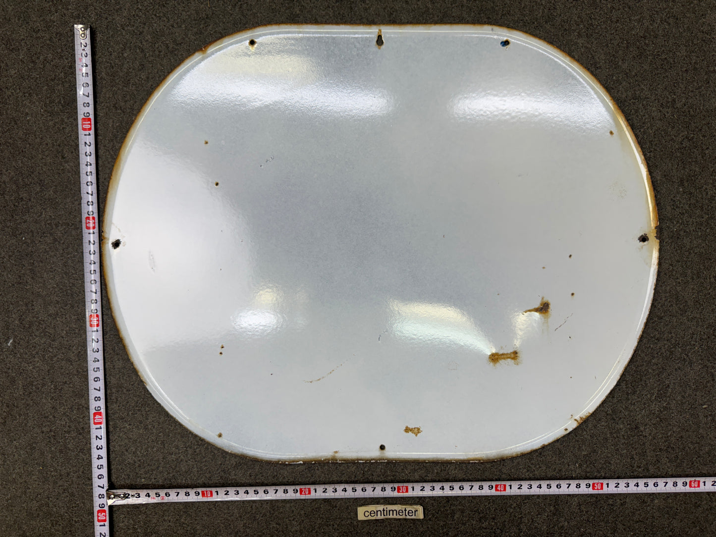 Y9182 SIGNBOARD Enamel sign Earth Corp. Yumi Kaoru Japan antique decor interior