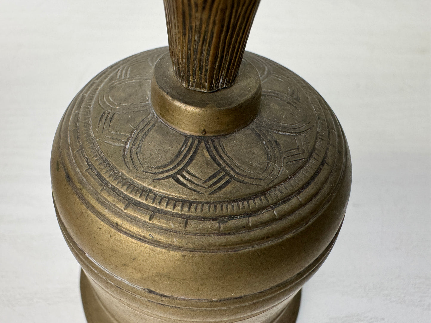 Y9188 Buddhist Altar Equipment copper Goko bell Japan antique Buddhism temple