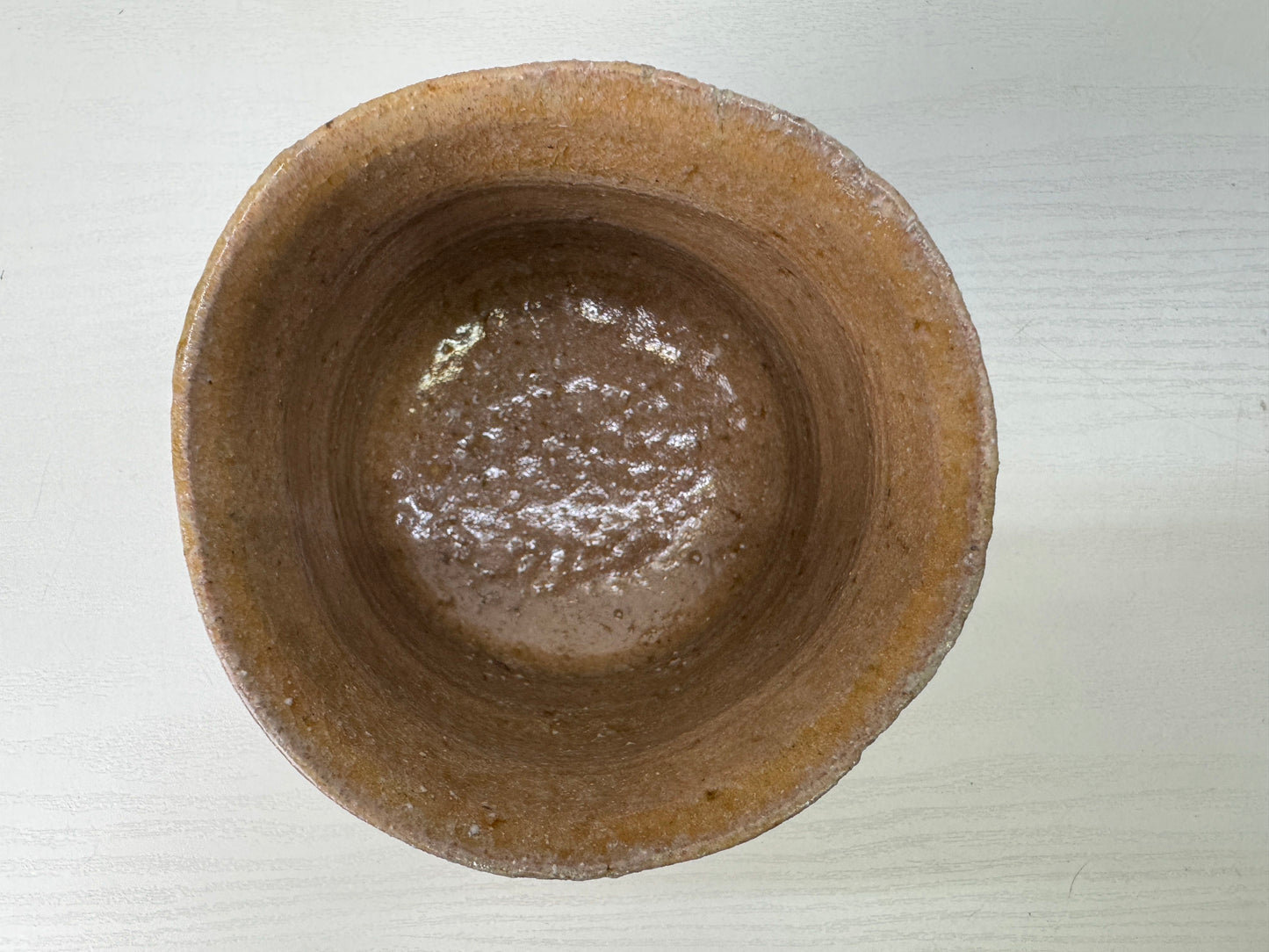 Y9193 CHAWAN Kiseto-ware tubular bowl signed box Japan antique tea ceremony cup