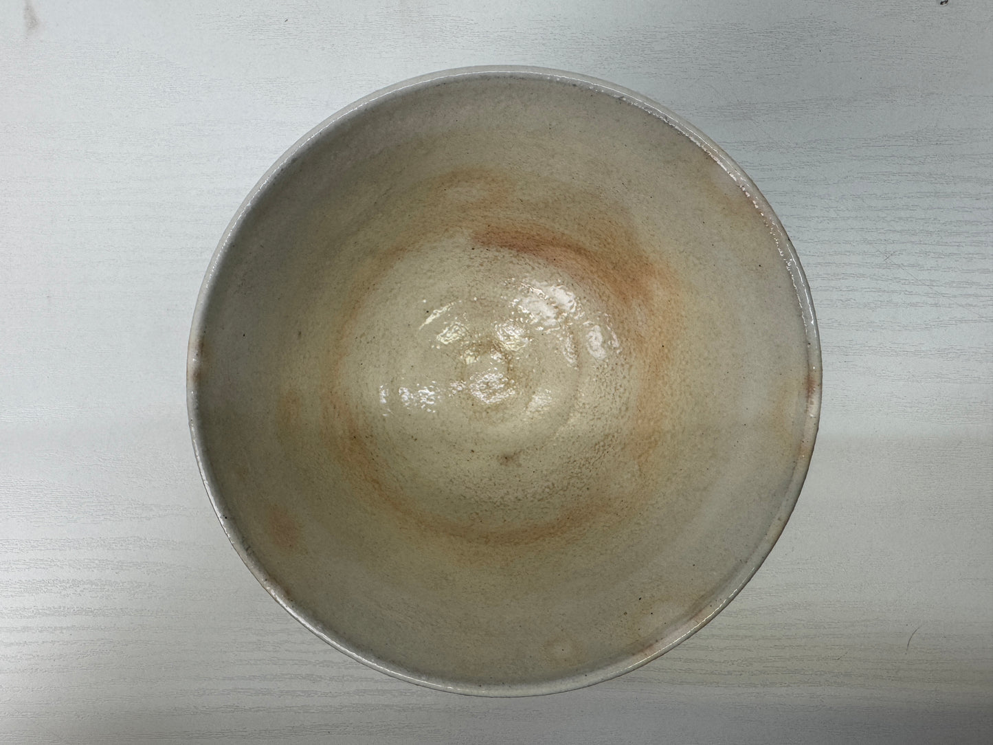 Y9195 CHAWAN Kohiki bowl signed box Japan antique tea ceremony pottery cup