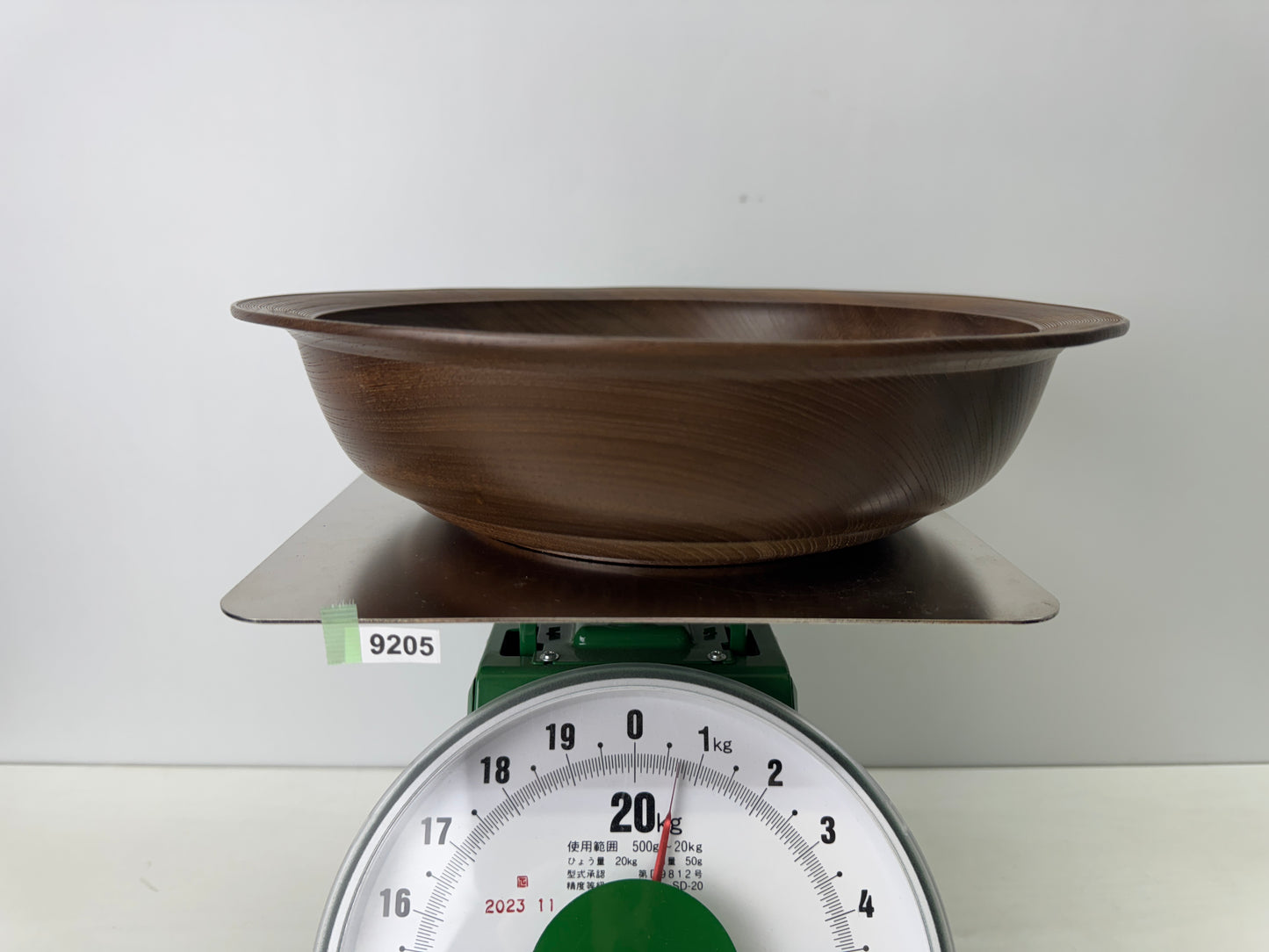 Y9205 CHAWAN wooden Kneading bowl Beautiful wood grain Japan antique kitchen