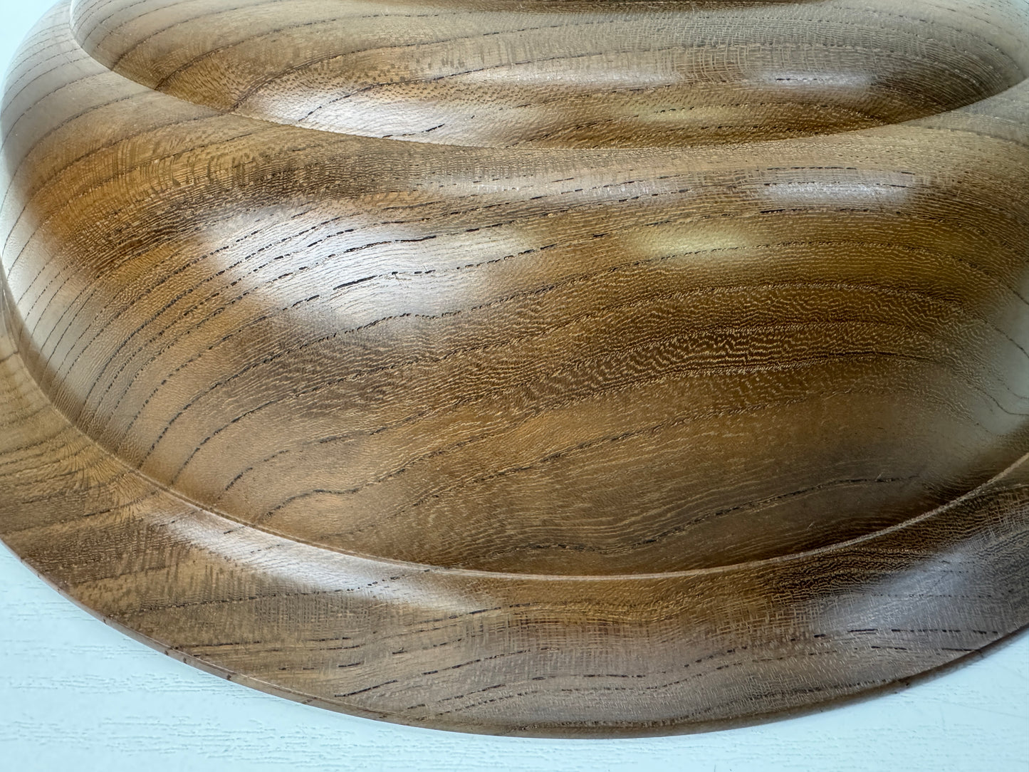 Y9205 CHAWAN wooden Kneading bowl Beautiful wood grain Japan antique kitchen