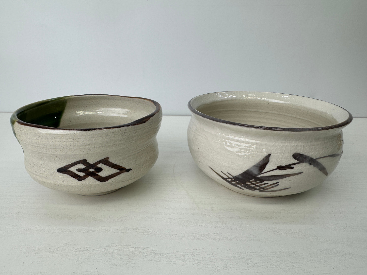 Y9214 CHAWAN Tea utensils Set box rectangular case Japan antique tea ceremony