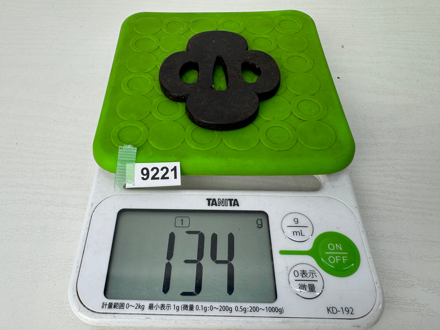 Y9221 TSUBA Iron sword guard Mokko-shaped Japan samurai katana antique koshirae