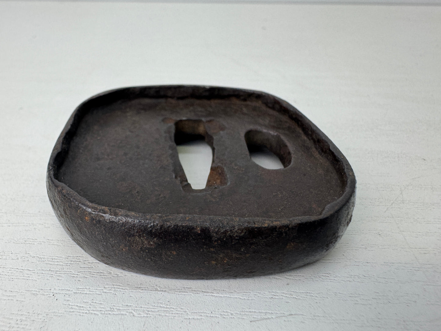 Y9222 TSUBA Iron sword guard Japan samurai katana antique koshirae Edo bushi
