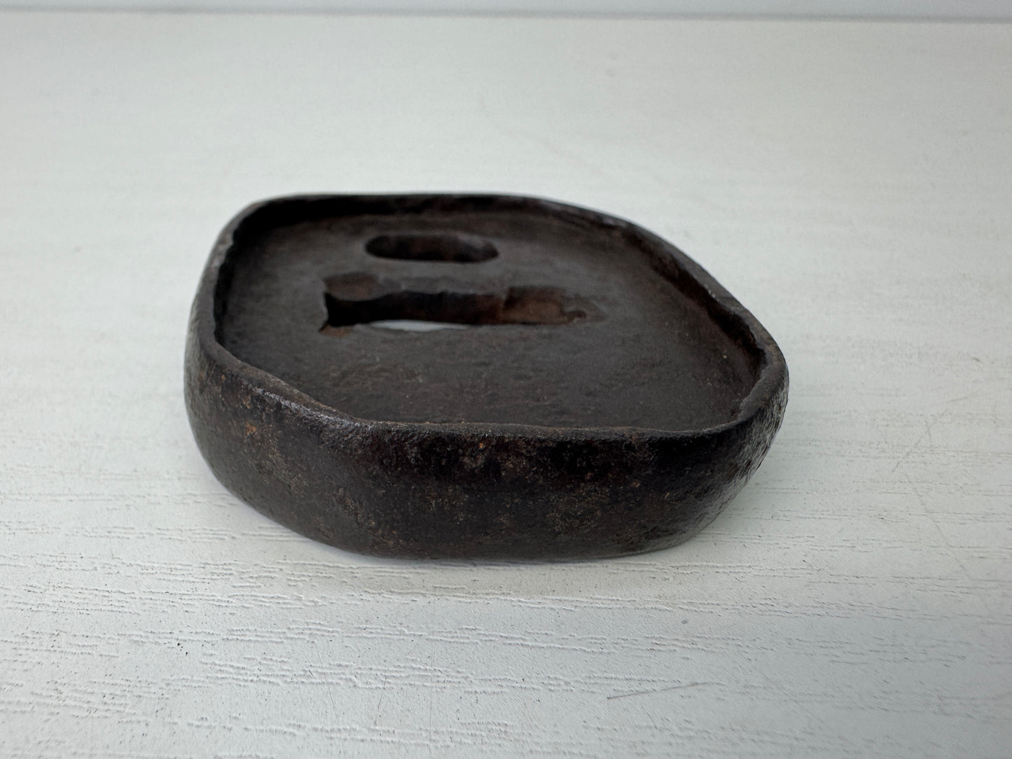 Y9222 TSUBA Iron sword guard Japan samurai katana antique koshirae Edo bushi