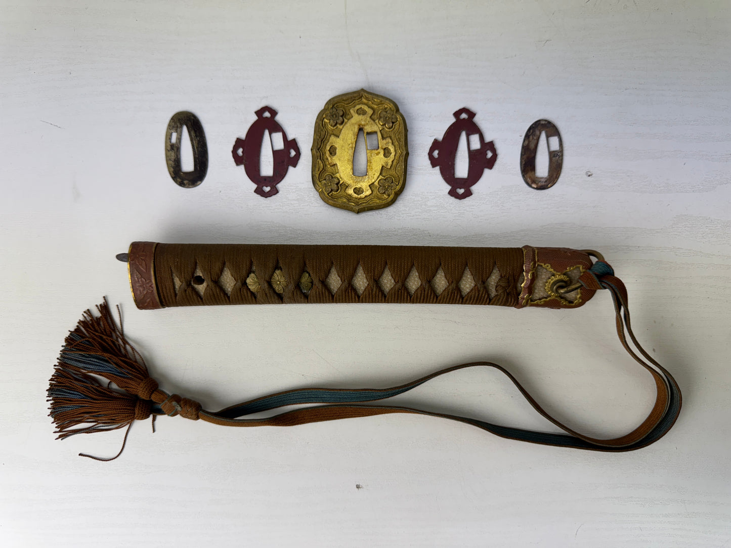 Y9227 Imperial Japan Army Military sword Leather case Japanese WW2 vintage