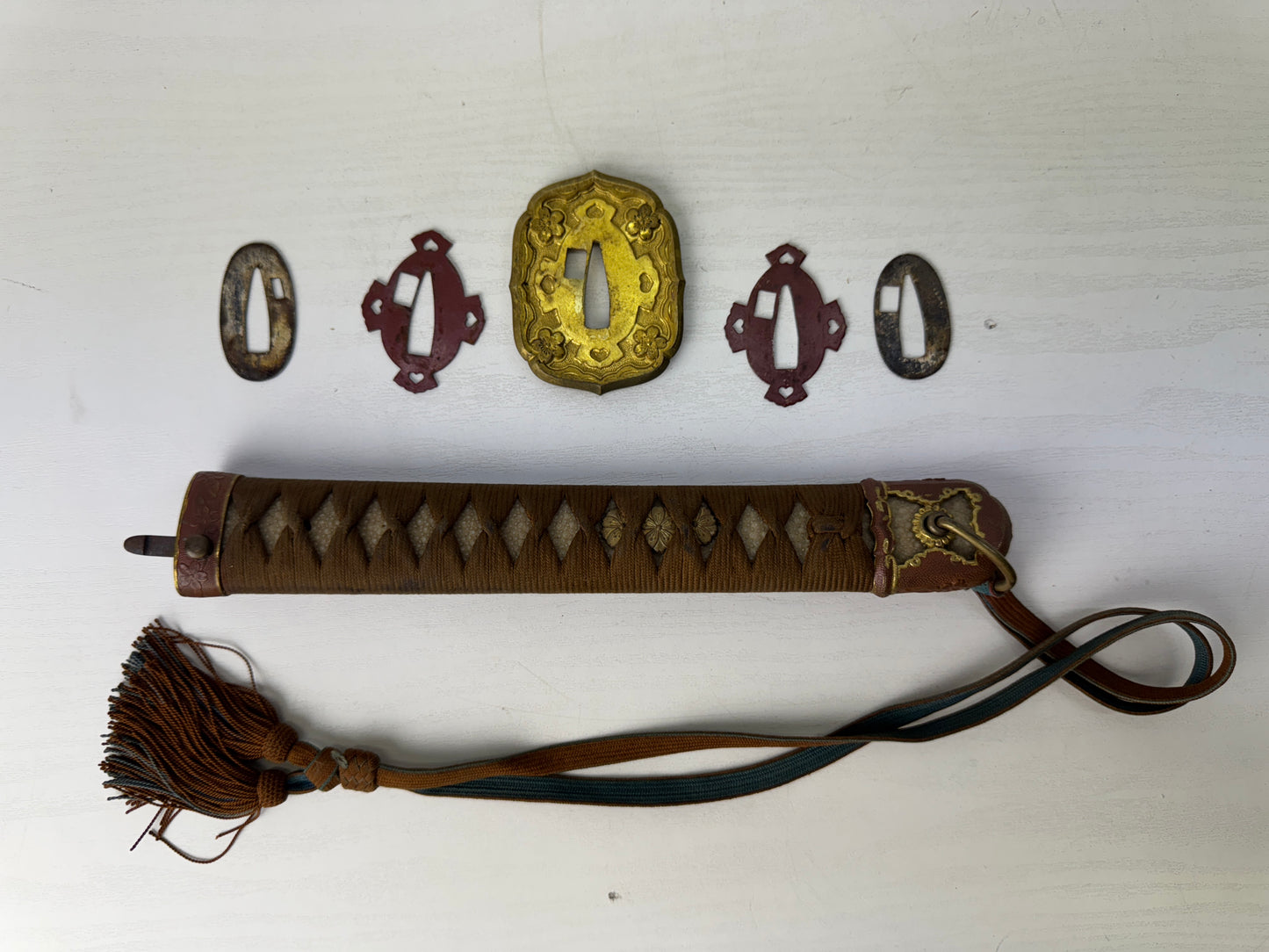 Y9227 Imperial Japan Army Military sword Leather case Japanese WW2 vintage