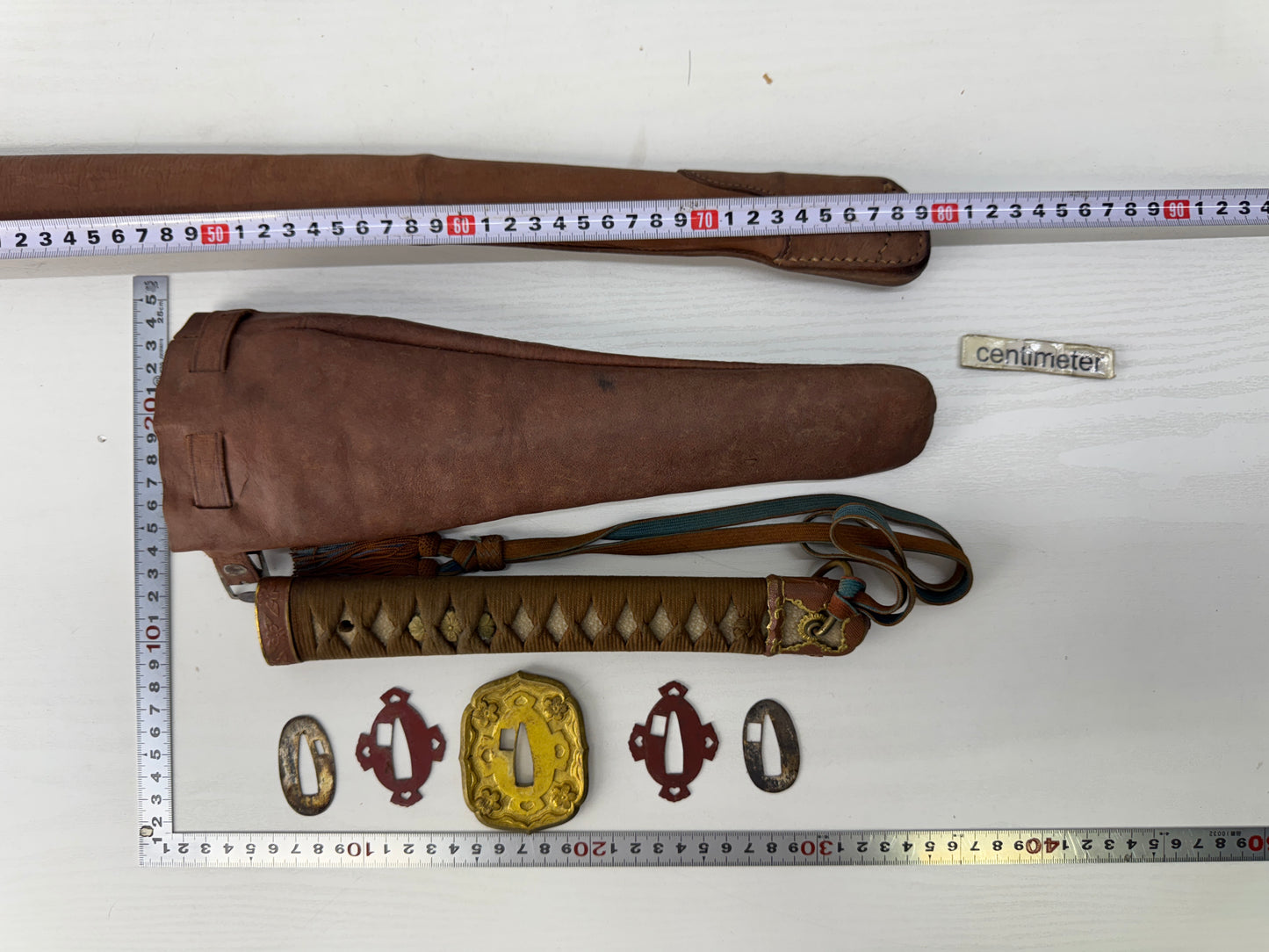 Y9227 Imperial Japan Army Military sword Leather case Japanese WW2 vintage