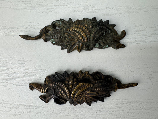 Y9228 MENUKI sword hilt fittings ornament Japan antique samurai katana koshirae