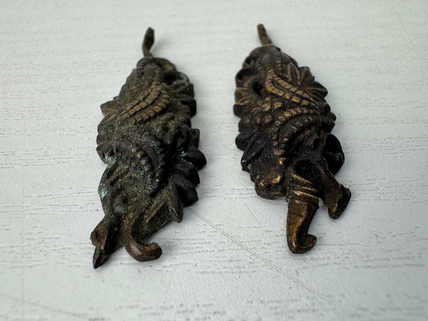 Y9228 MENUKI sword hilt fittings ornament Japan antique samurai katana koshirae
