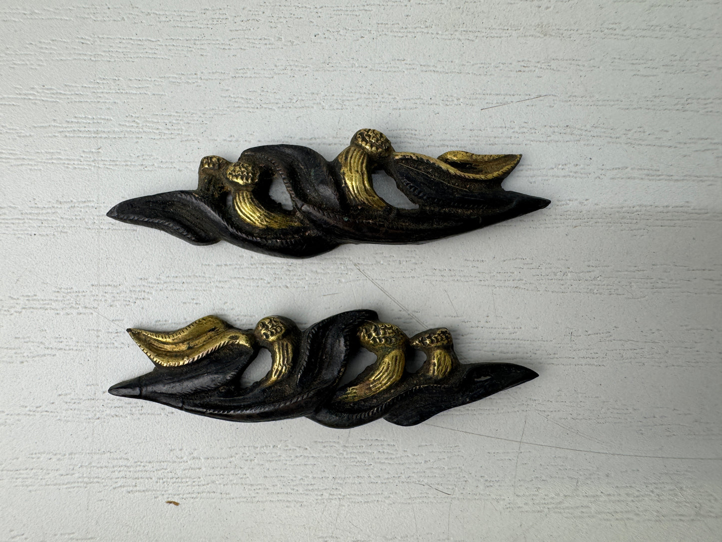 Y9229 MENUKI sword hilt fittings ornament Japan antique samurai katana koshirae