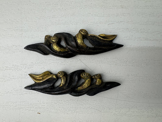 Y9229 MENUKI sword hilt fittings ornament  Japan antique samurai katana koshirae