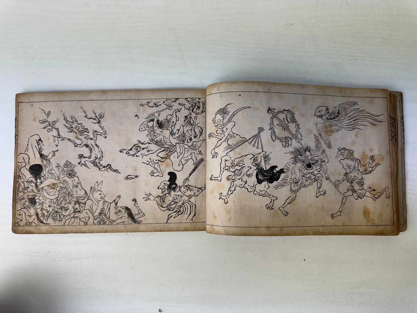Y9240 WOODBLOCK PRINT Japanese book 1 volume Ghost spirits Japan antique