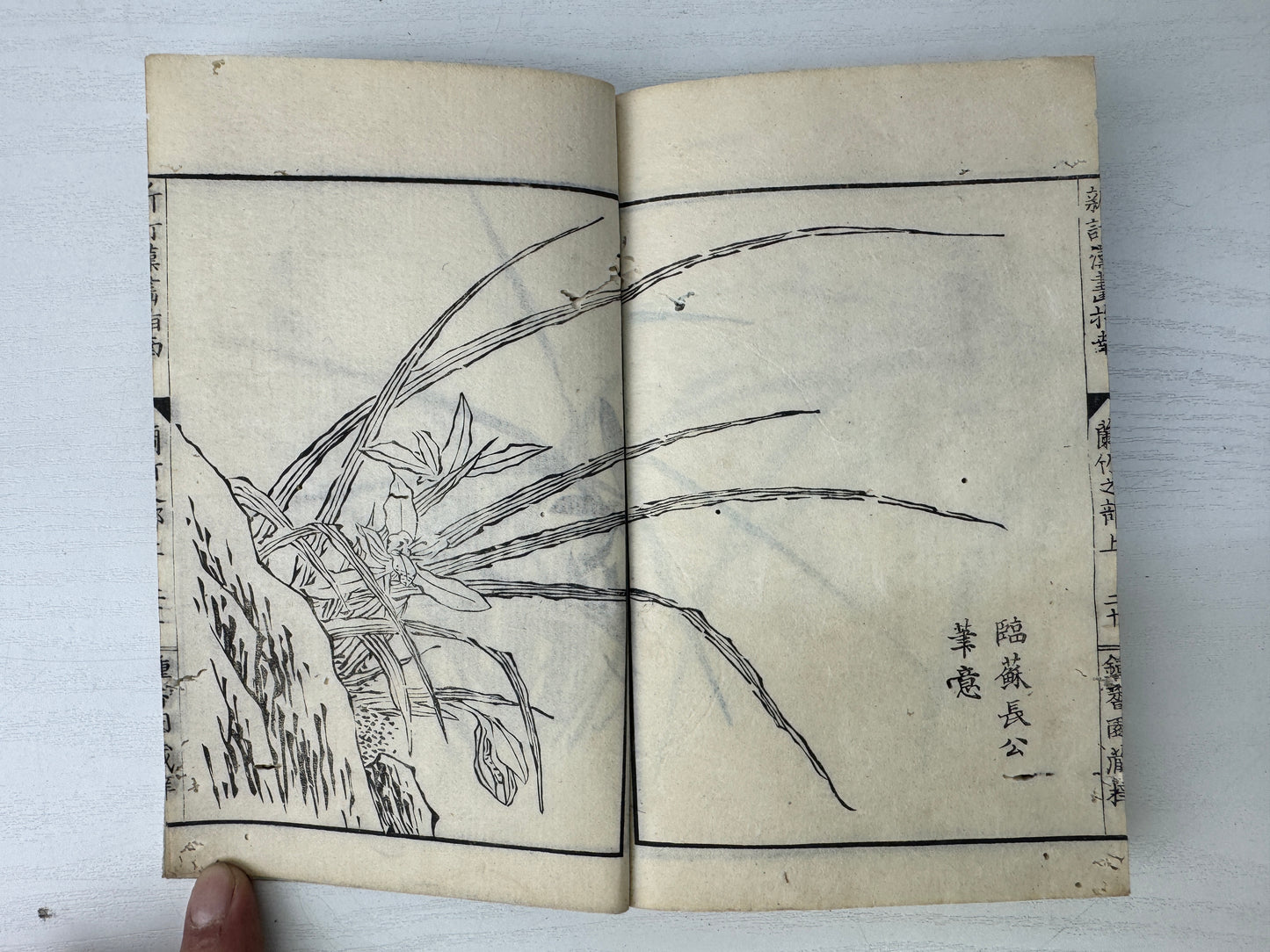 Y9243 WOODBLOCK PRINT Japanese book 1 volume Ikebana arrangement Japan antique