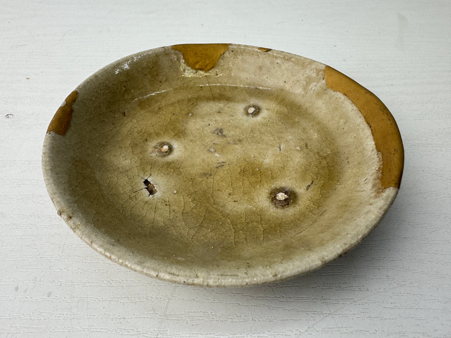 Y9255 DISH Mino-ware small plate kintsugi Japan antique tableware kitchen