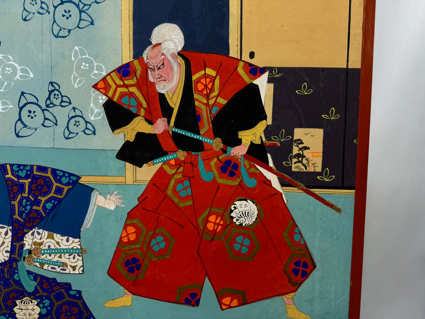 Y9256 BYOUBU Folding screen hand-painted Ukiyoe Japan antique interior decor