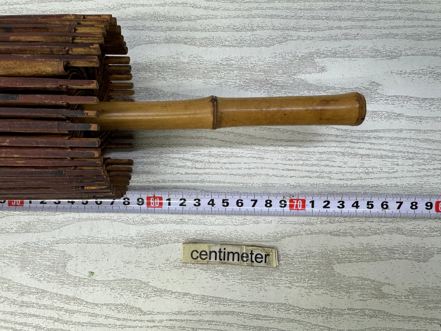 Y9258 BANGASA Japanese coarse oilpaper umbrella bamboo weaving Japan antique