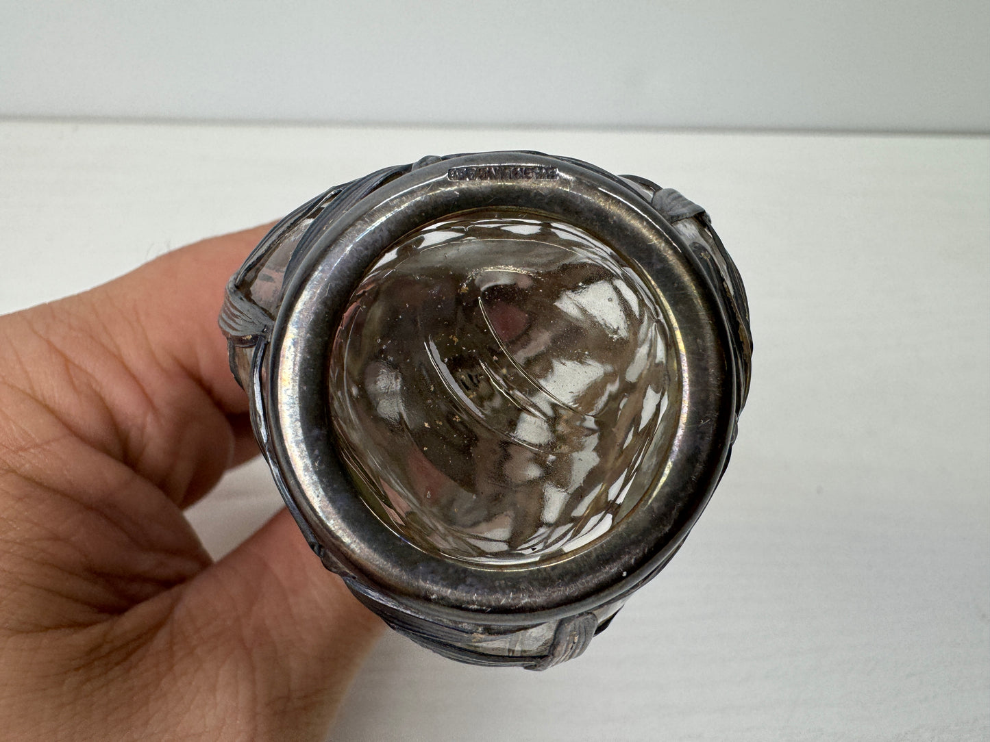 Y9261 PERFUME BOTTLE Silver signed Japan antique fragrance aroma aromatherapy