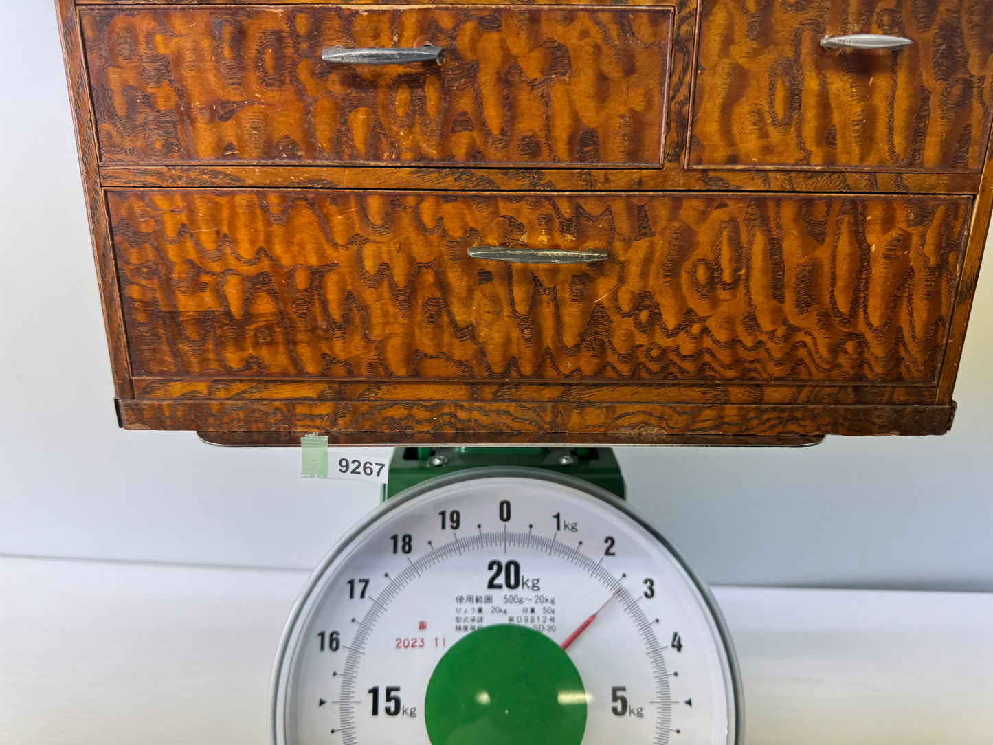 Y9267 TANSU Tamamoku wooden small chest of drawers sewing box Japan antique