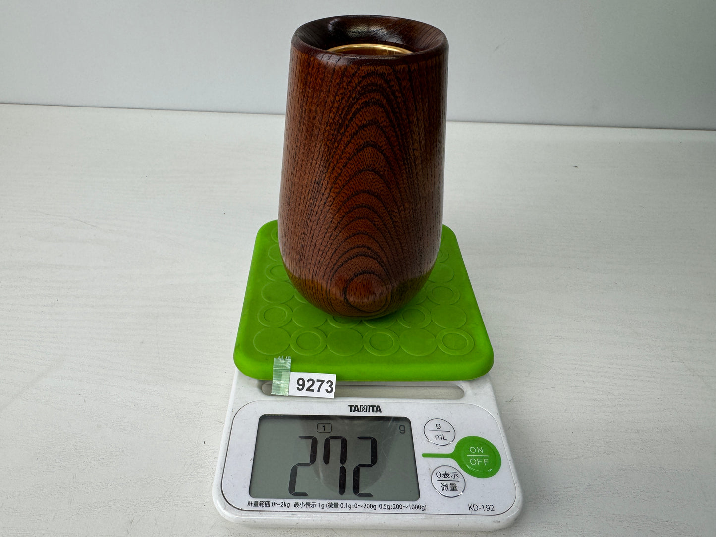 Y9273 FLOWER VASE Zelkova wood signed Japan ikebana floral arrangement interior