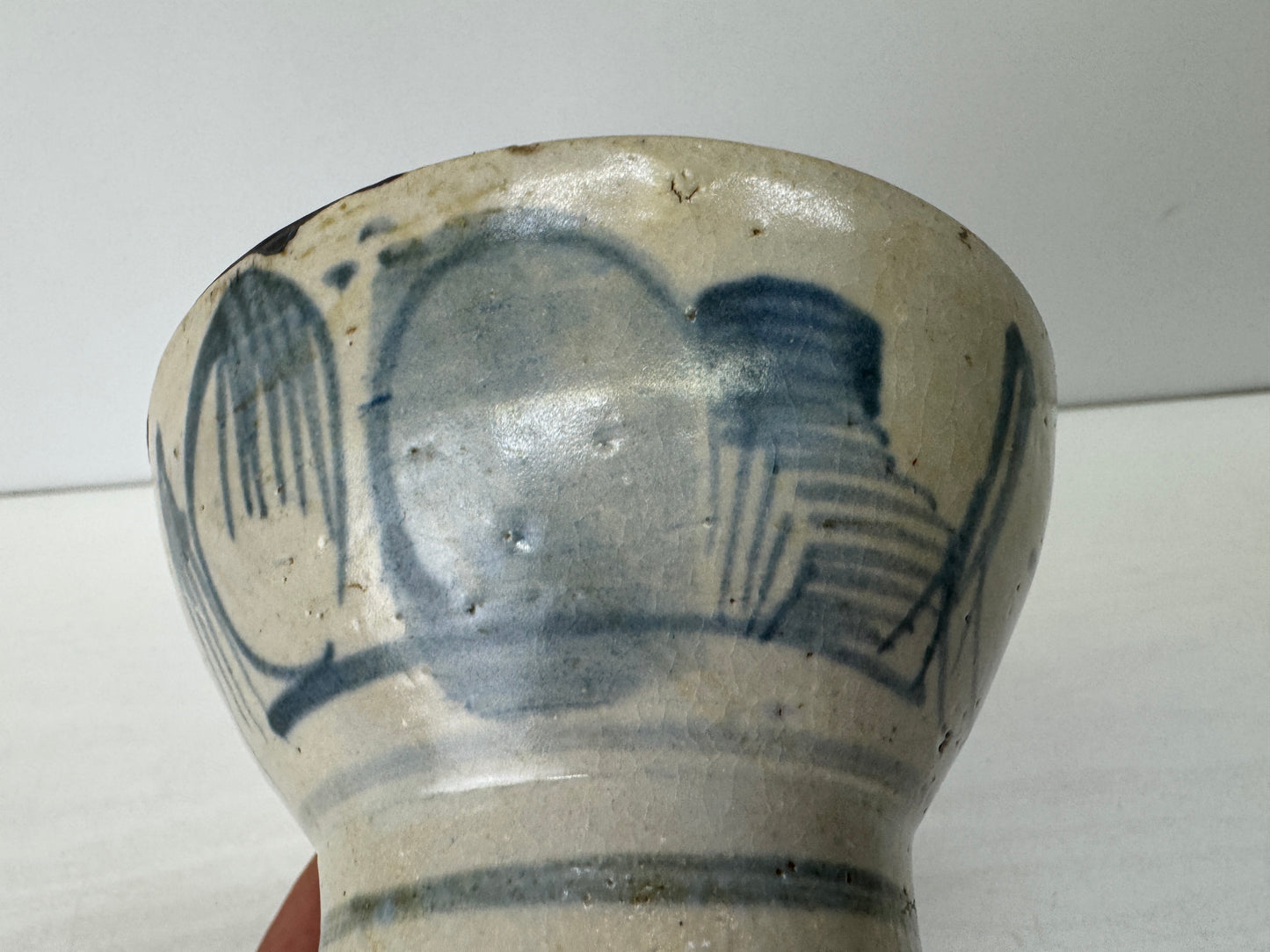 Y9278 CHAWAN Koimari-ware bowl kintsugi Japan antique tea ceremony cup pottery