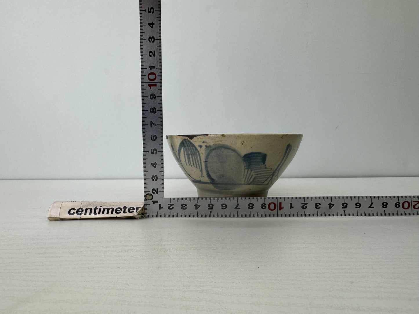 Y9278 CHAWAN Koimari-ware bowl kintsugi Japan antique tea ceremony cup pottery