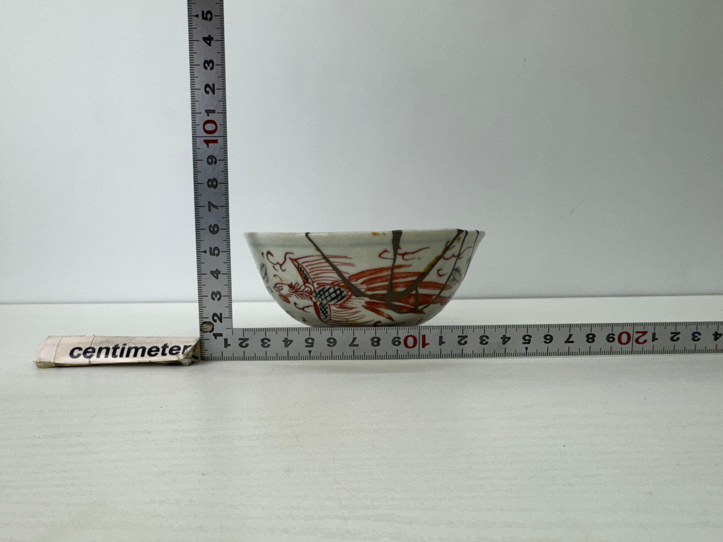 Y9279 CHAWAN Koimari-ware rice bowl kintsugi Japan antique pottery tableware