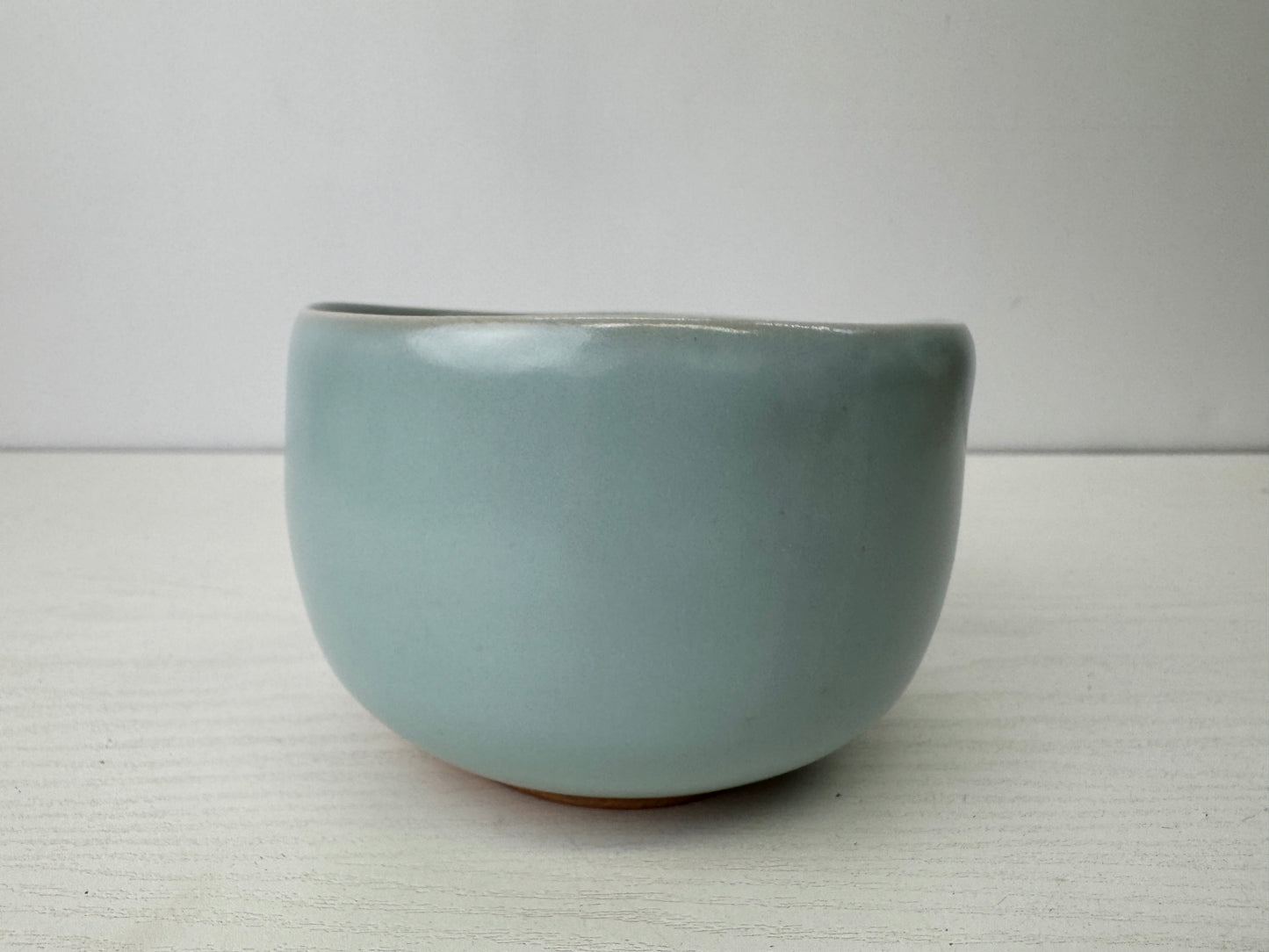 Y9285 CHAWAN Celadon bowl signed box Japan antique tea ceremony cup pottery