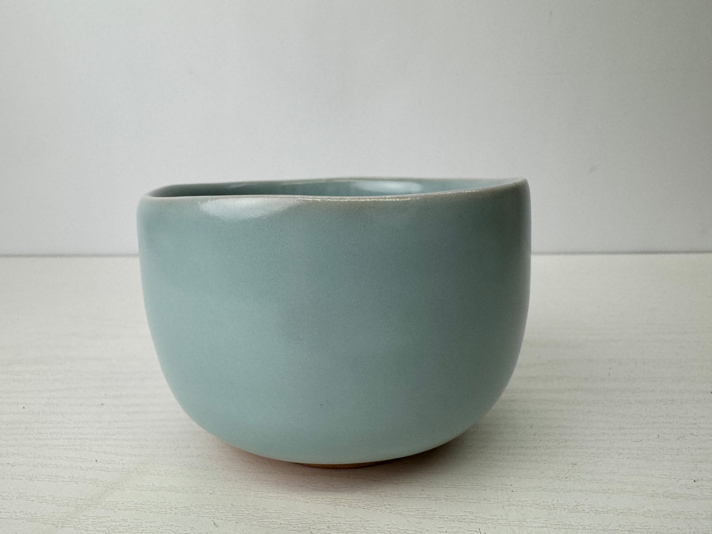 Y9285 CHAWAN Celadon bowl signed box Japan antique tea ceremony cup pottery
