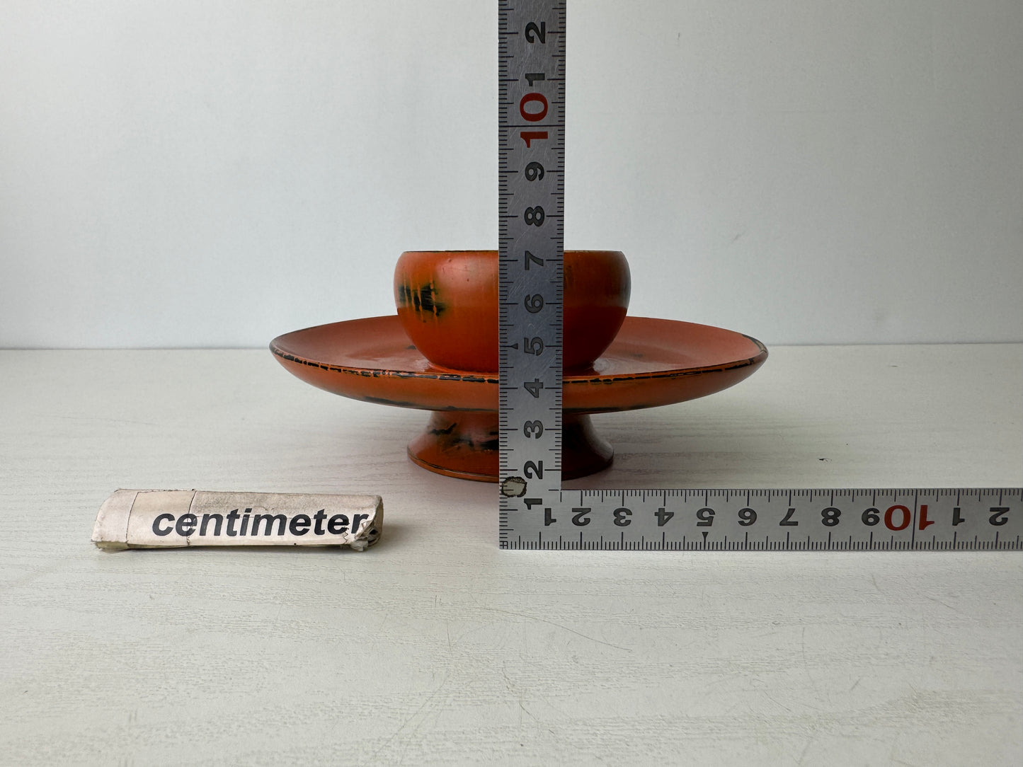 Y9292 STAND Negoro lacquer Tenmoku bowl rack shelf Japan antique tea ceremony