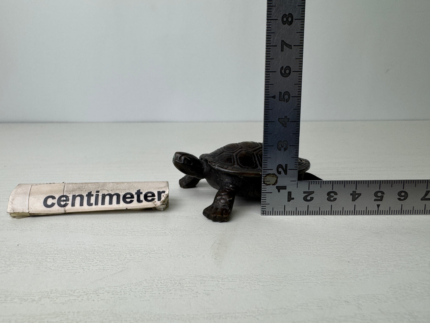 Y9293 SUITEKI Copper turtle stationery suzuri water pot signed Japan antique