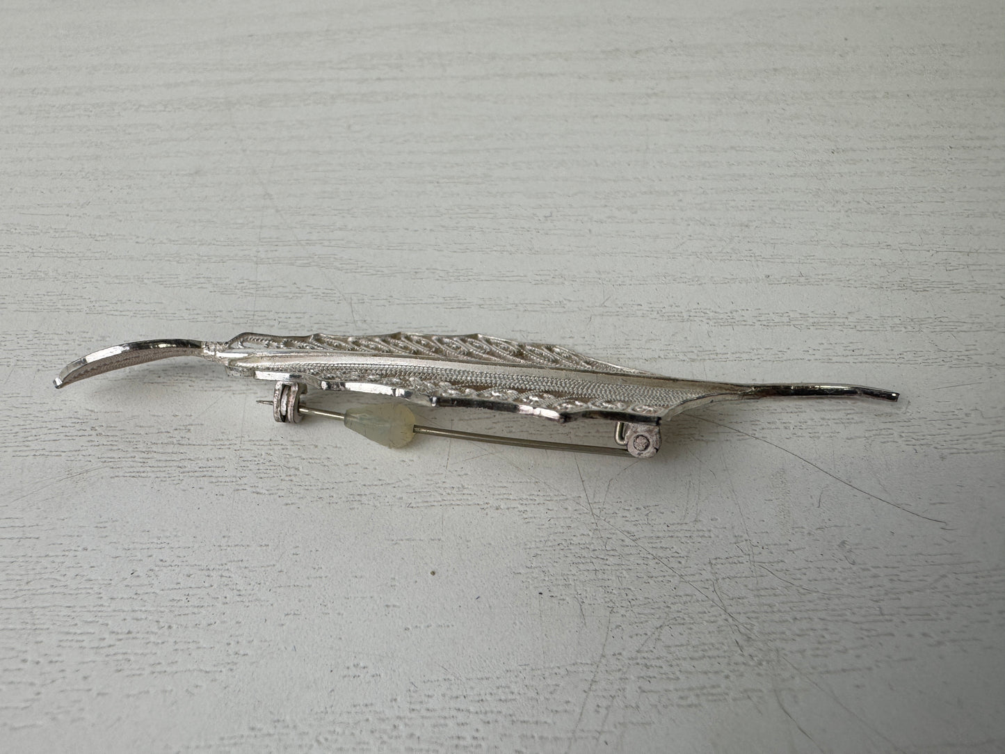 Y9297 BROOCH Pure silver accessory signed box Japan antique jewelry fashion