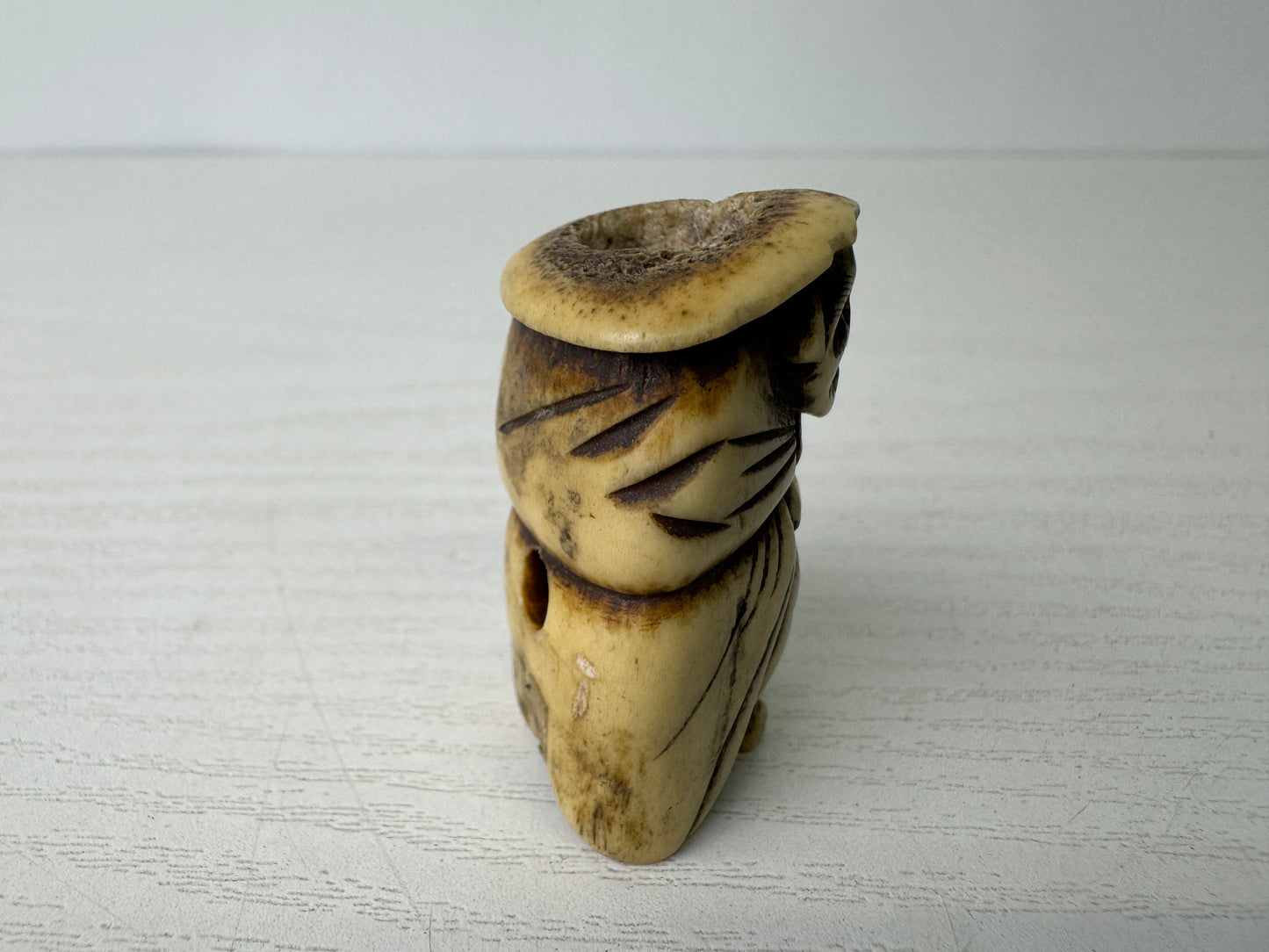 Y9299 NETSUKE person Hermit wizard figure Japan antique kimono accessory fashion
