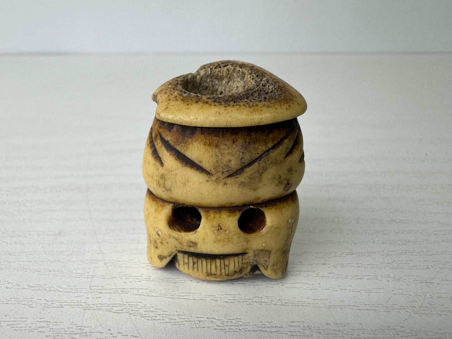 Y9299 NETSUKE person Hermit wizard figure Japan antique kimono accessory fashion