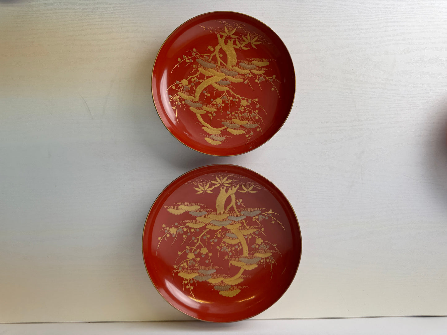 Y9303 CHAWAN Nine-layered Sake cup set Makie box Japan antique tableware kitchen