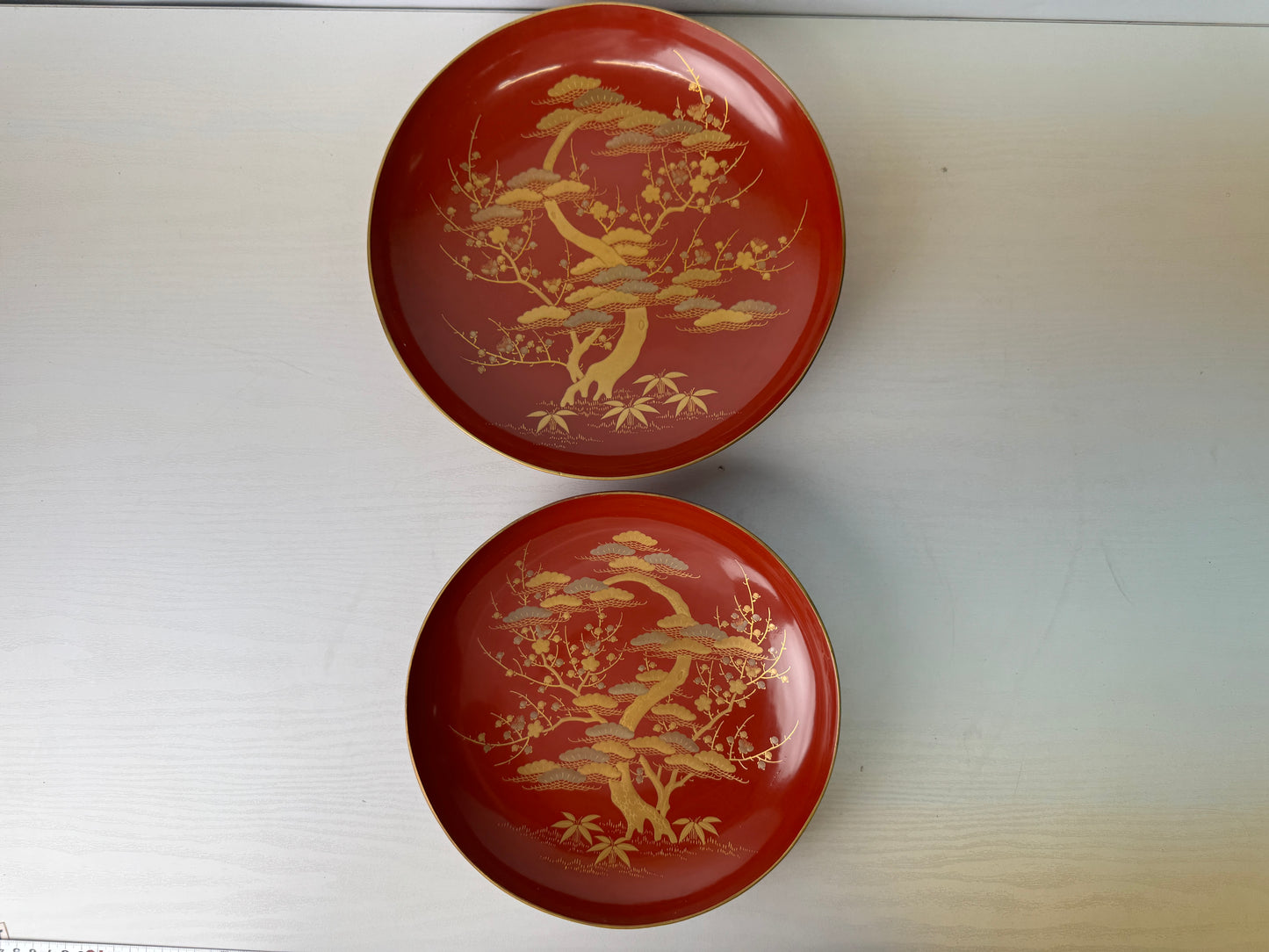 Y9303 CHAWAN Nine-layered Sake cup set Makie box Japan antique tableware kitchen