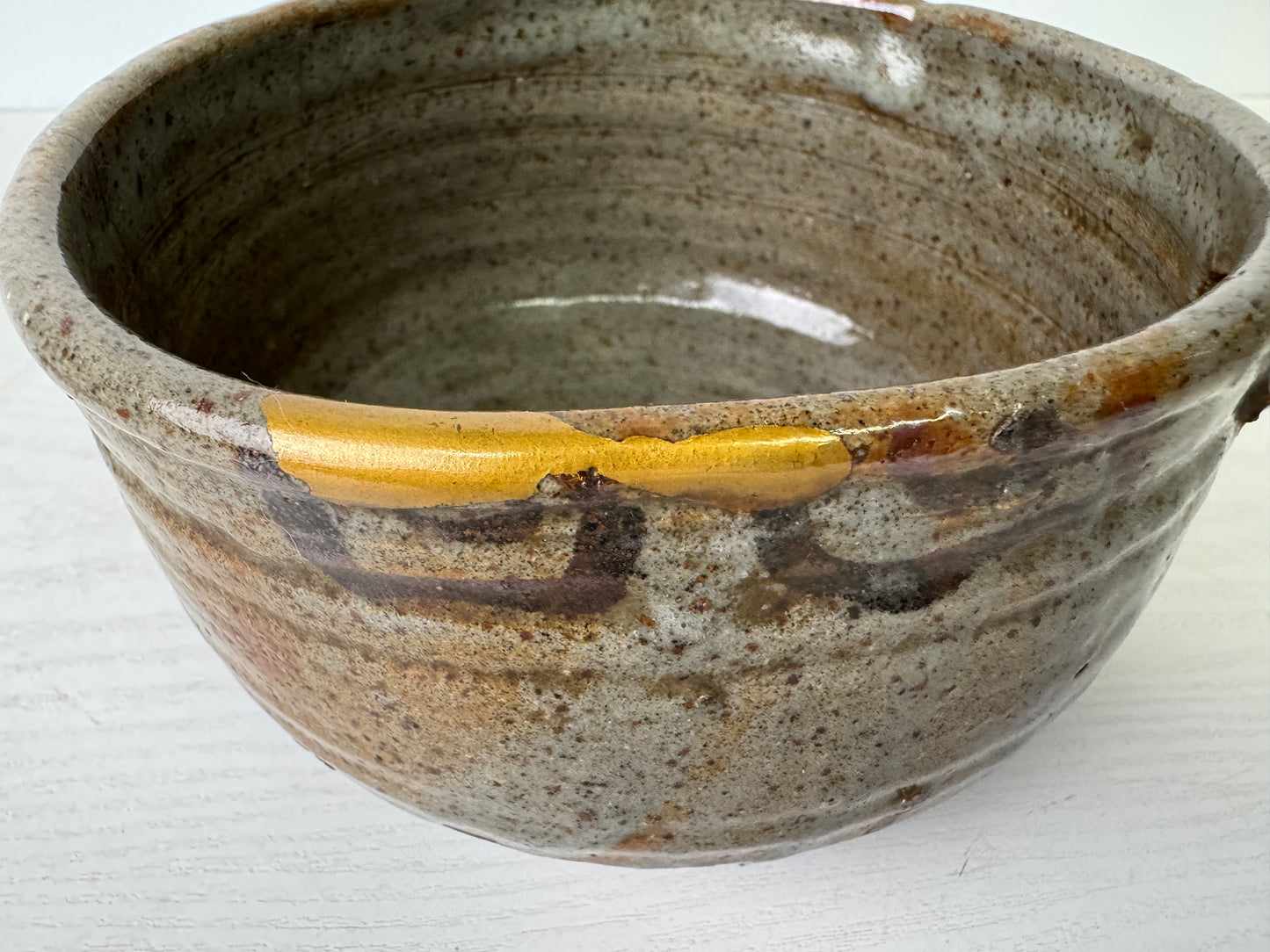 Y9304 MIZUSASHI Karatsu-ware water pot jar signed box Japan antique tea ceremony