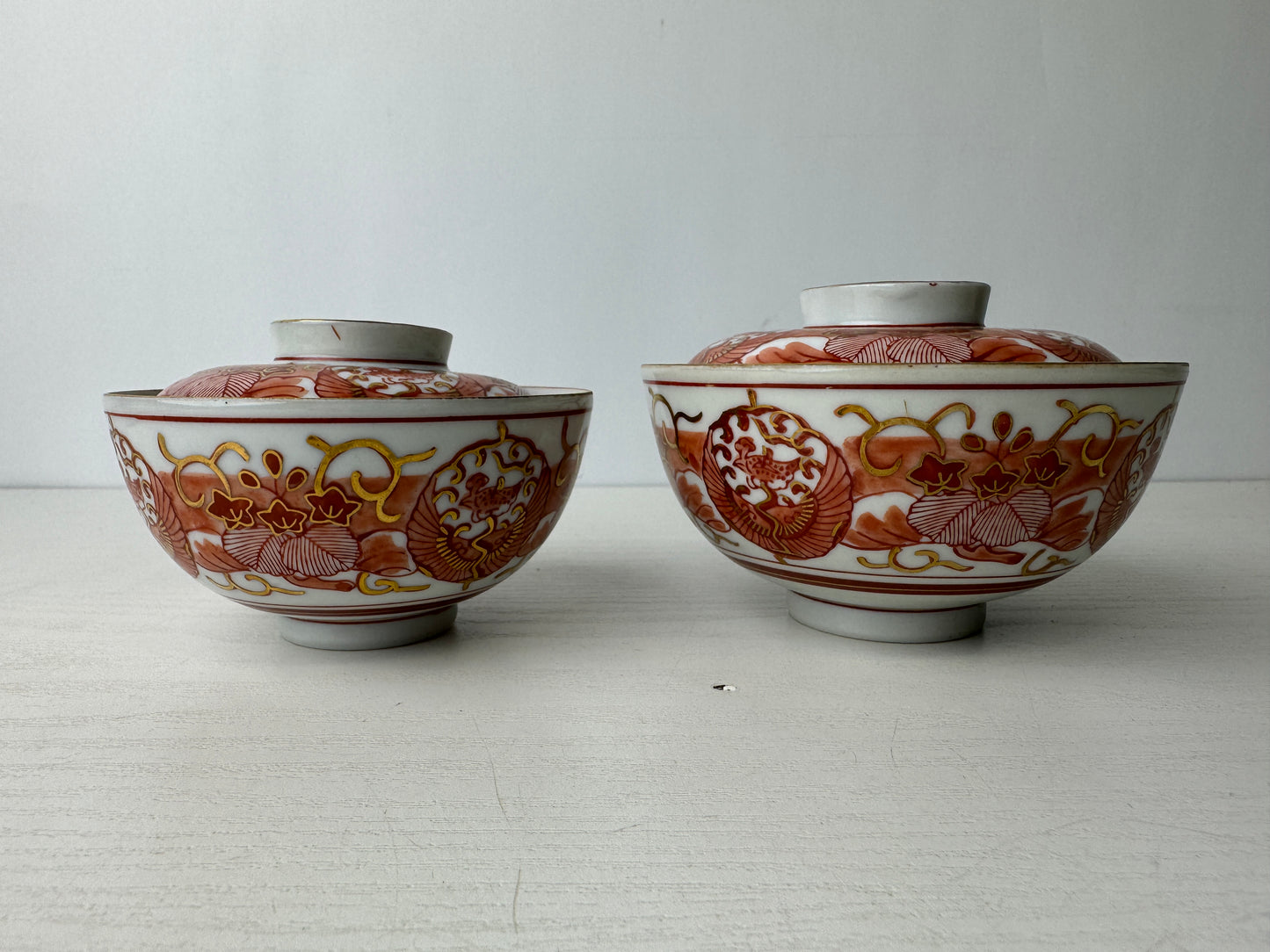 Y9309 CHAWAN Kutani-ware Nara bowl signed box Japan antique tea ceremony pottery