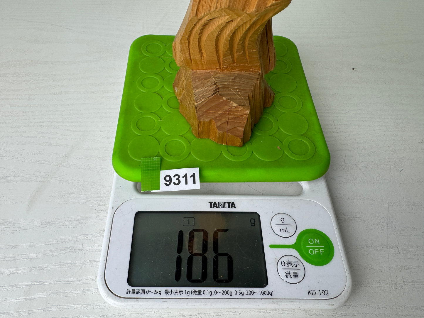 Y9311 STATUE wood carving Enku Buddha signed reproduction Japan antique figure