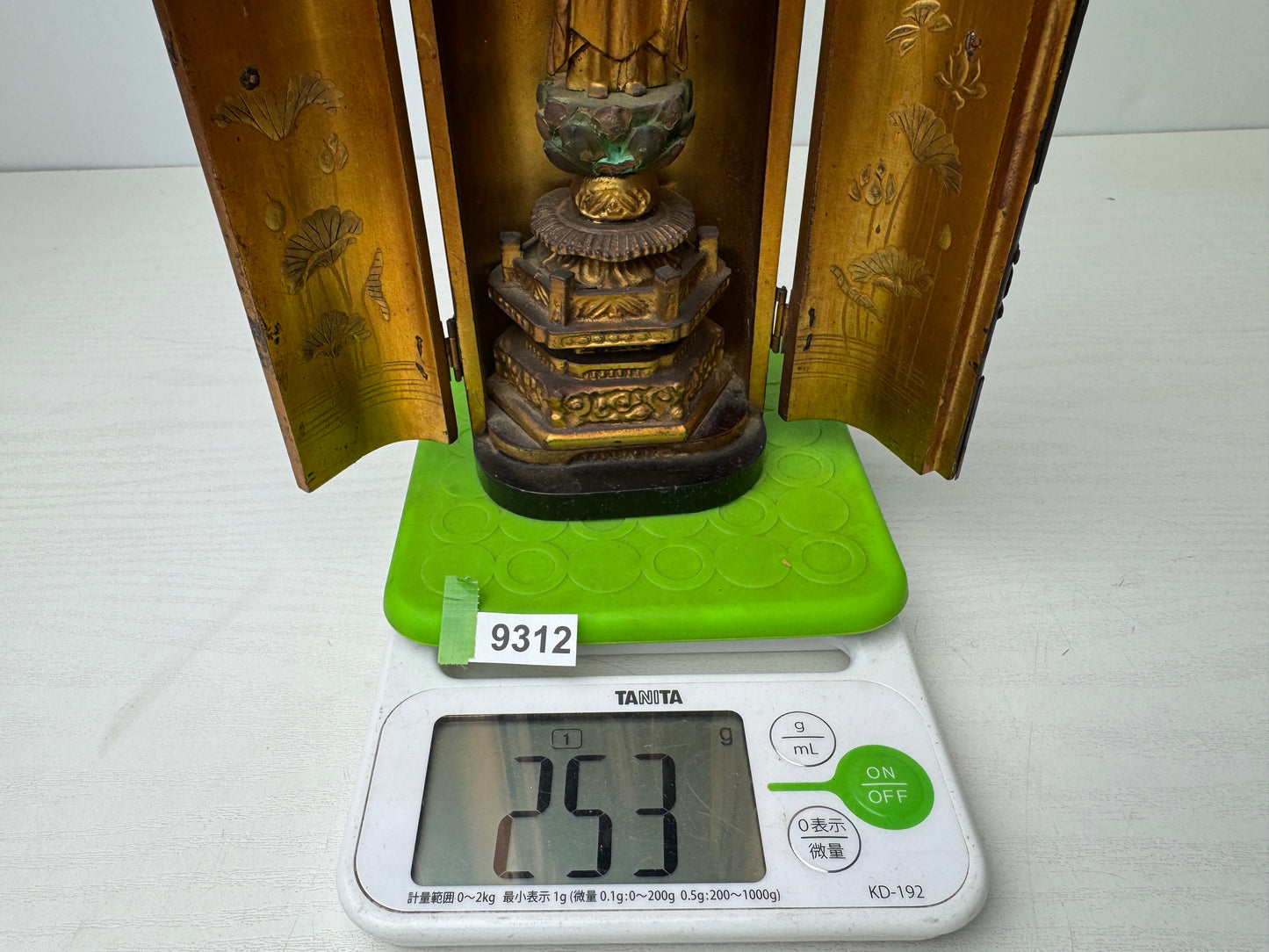 Y9312 STATUE Buddha figurine Makie shrine Buddhist art Japan antique figure