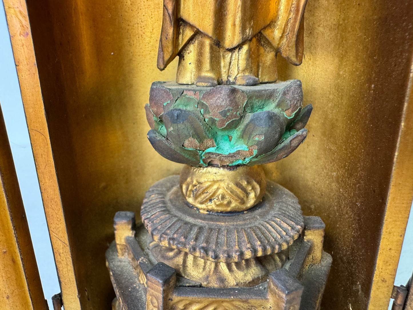 Y9312 STATUE Buddha figurine Makie shrine Buddhist art Japan antique figure
