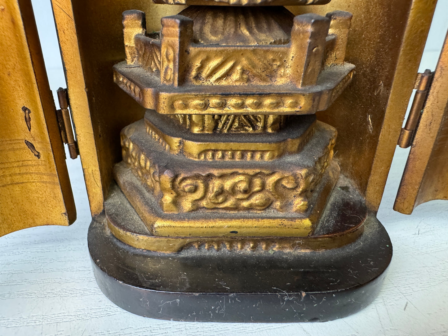 Y9312 STATUE Buddha figurine Makie shrine Buddhist art Japan antique figure