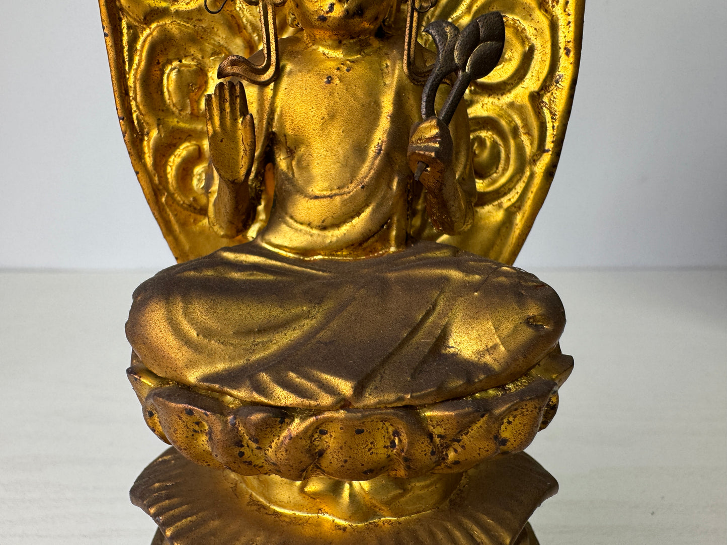 Y9313 STATUE Buddha figurine shrine Buddhist art Japan antique figure interior