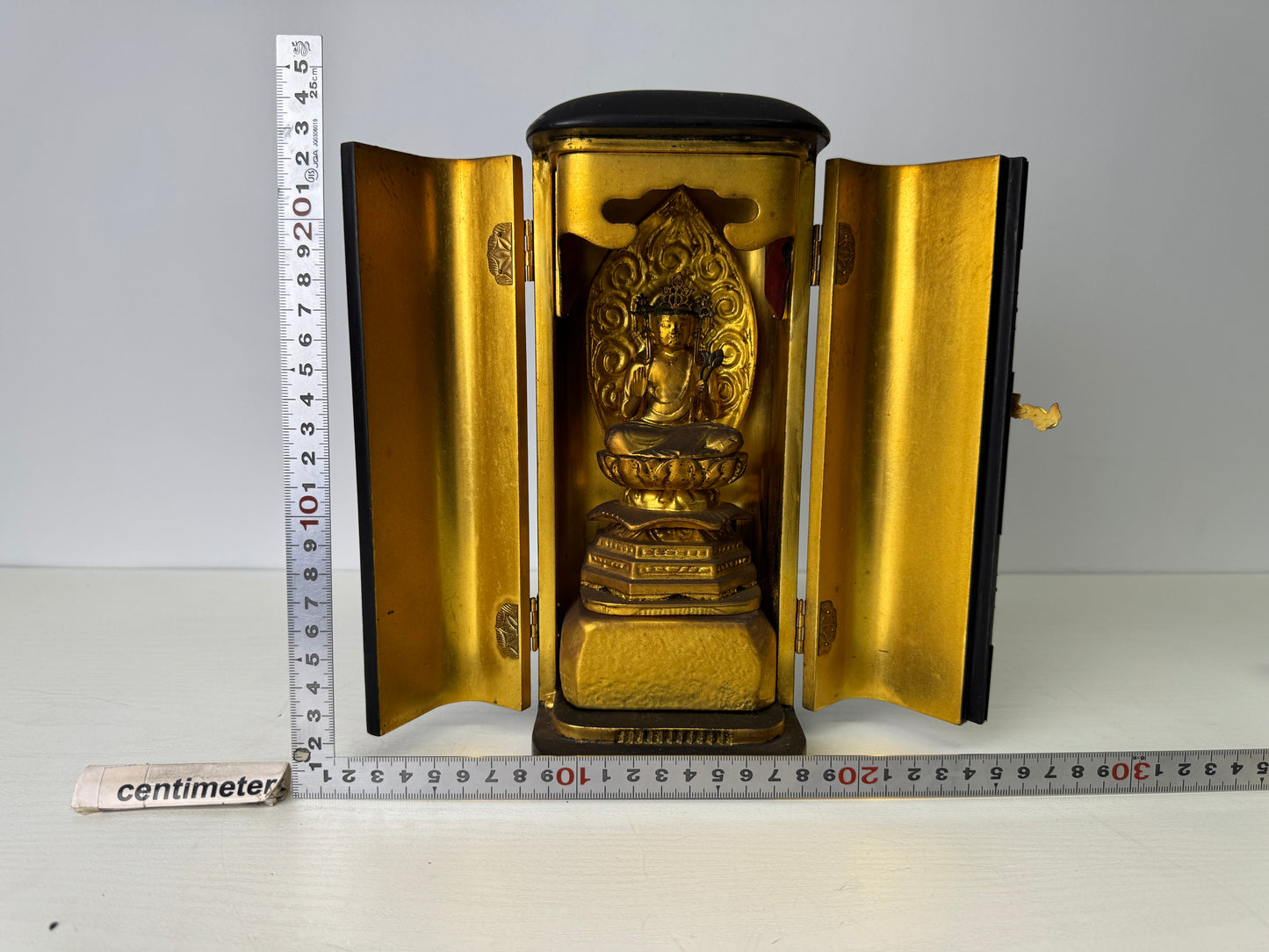 Y9313 STATUE Buddha figurine shrine Buddhist art Japan antique figure interior