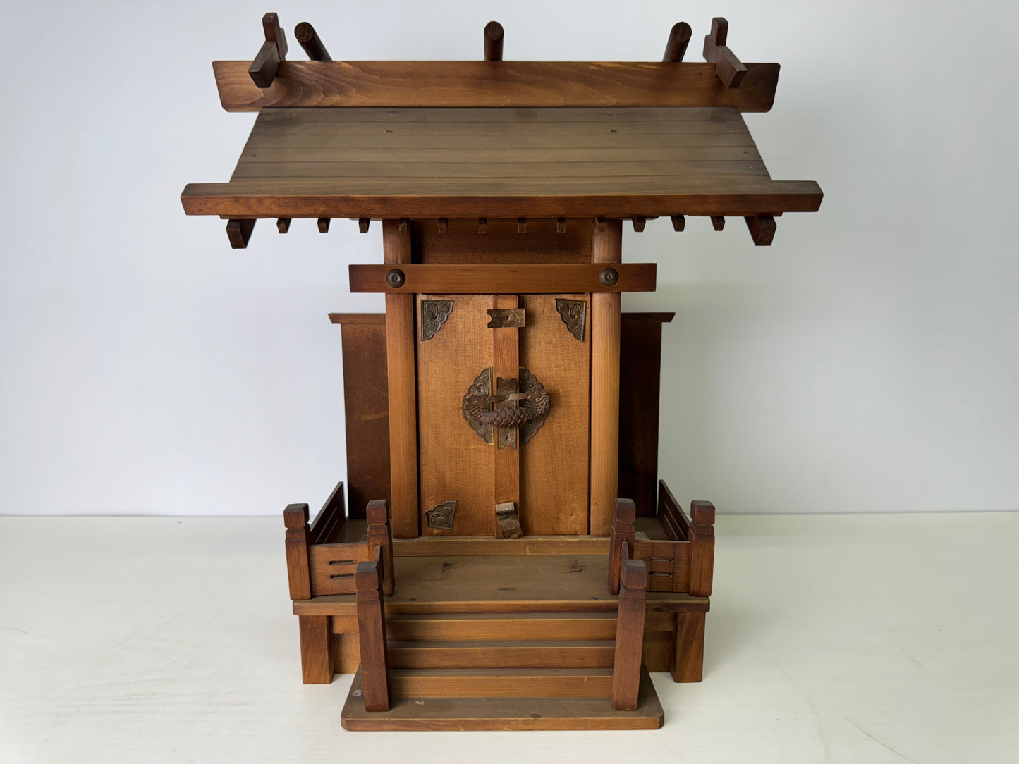 Y9315 KAMIDANA wooden Shinto alatr balustrade Japan antique Buddhism Buddhist